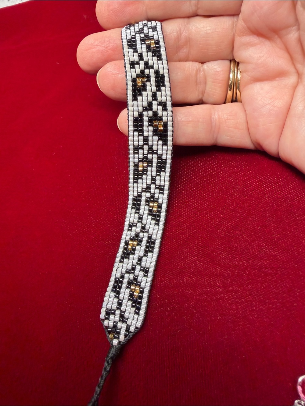 Lot of Handmade Beaded Bracelets - crystal, garnets, tourmaline, seed beads - Picture 6 of 9